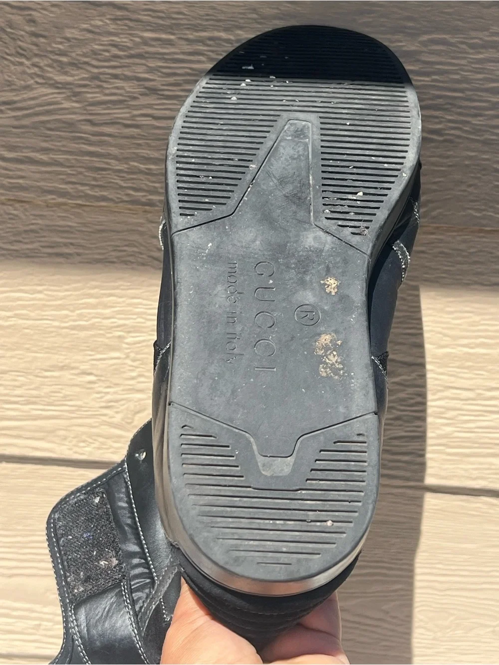 Men's GUCCI  Black High-Top Fashion Sneakers